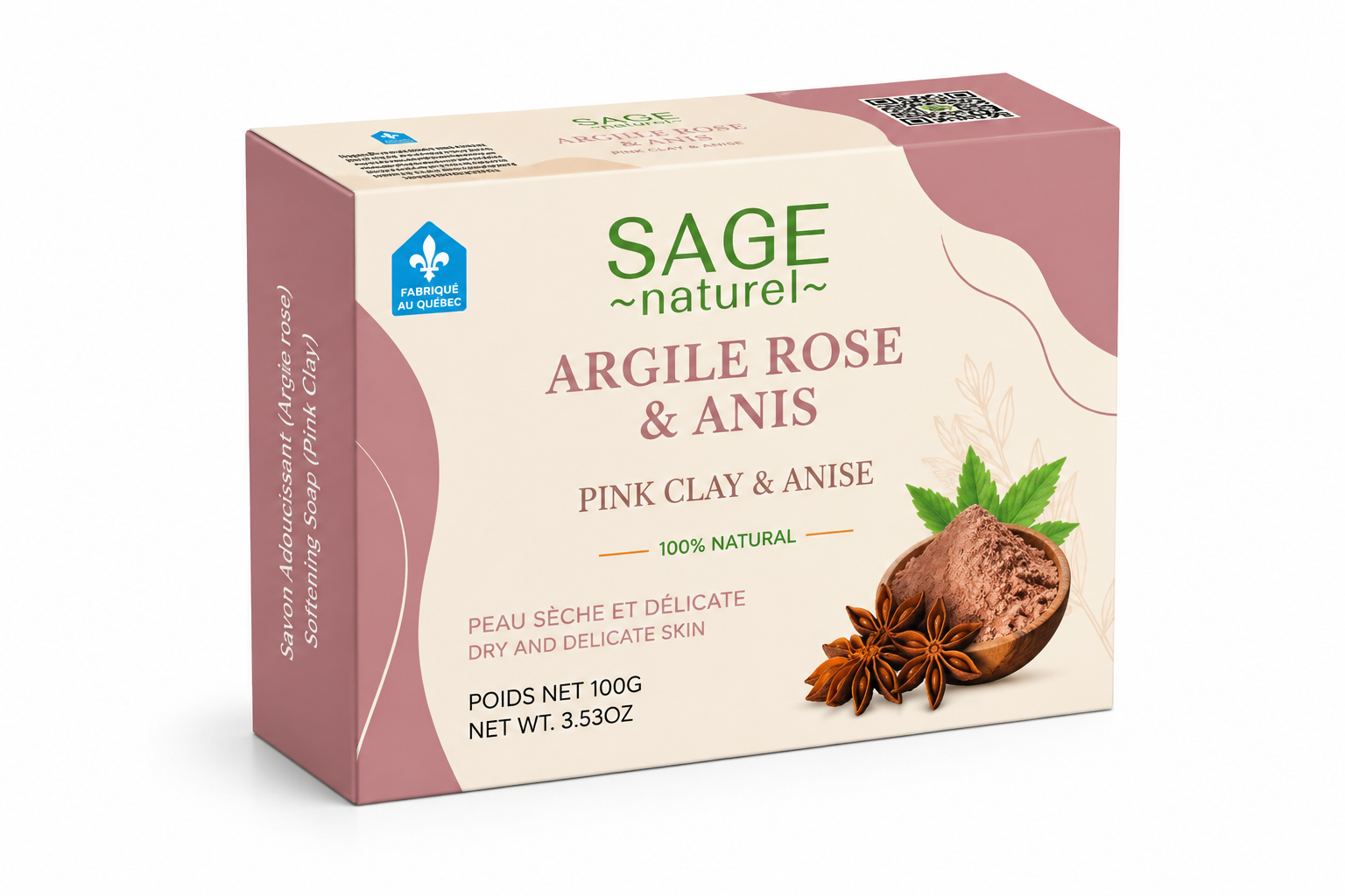 SAVON ARGILE ROSE ET ANIS